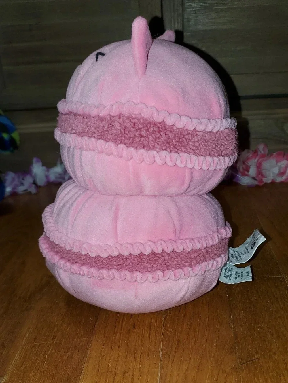 Pillowfort Pink Cat Macaron Plush